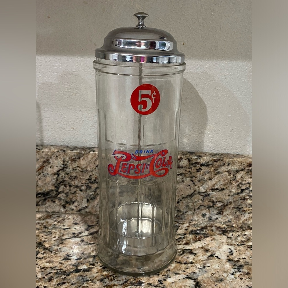Vtg Pepsi Cola Diner Style‎ Straw Holder